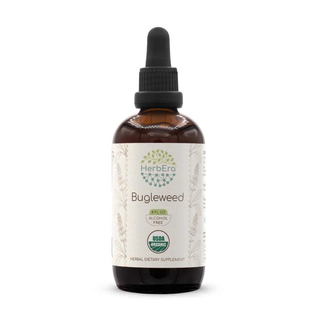 Bugleweed B120 USDA Organic Tincture | Alcohol-Free Extract, High-Potency Herbal Drops, Respiratory System | Certified Organic Bugleweed (Ze LAN, Lycopus Virginicus) Dried Herb (4 fl oz)
