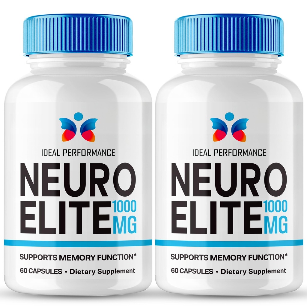 Neuro Elite Capsules, Official Neuro Elite Brain & Memory Supplement Pills, Advanced Nootropic Pills Brain Health Support, All Natural NeuroElite Cognitive Health & Function Reviews (2 Pack)