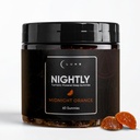 Lune Nightly Extended Release Sleep Gummies - 2mg Melatonin with 5-HTP, Valerian Root & Turmeric - All Night Sleep Support, Blood Orange Flavor, 100% Vegan, 60 Count