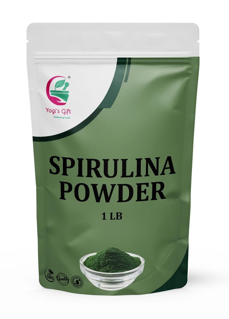 Spirulina Powder 1 LB, 100% Natural & Pure, Perfect for Smoothies, Juices & Daily Wellness - By Yogi’s Gift®