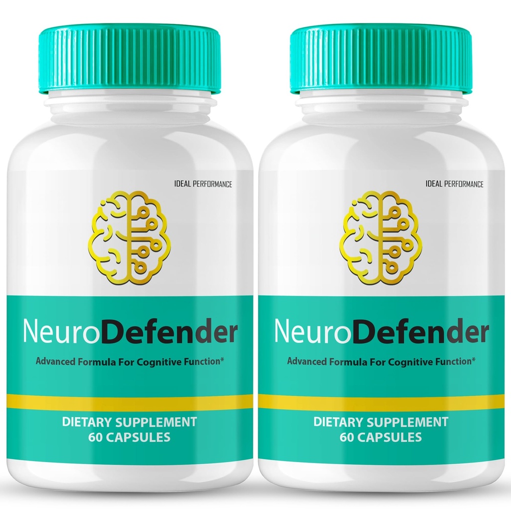 Neuro Defender Brain Supplements for Memory and Focus Capsules NeuroDefender Advanced Formula Brain Health Support Pills, Extra Strength Nootropics Neuro Defender All Natural Reviews (2 Pack)