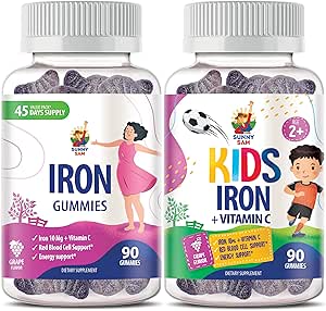 Magnesium Gummies voor volwassenen - 200mg & Iron Gummies voor volwassenen - Iron Vitamins met vitamine C