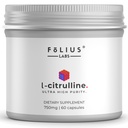 FOLIUS LABS Clean Label L Citrulline Supplement – Supports Muscle Health, Boosts Nitric Oxide, Pre-Workout Amino Acid Supplements for Men & Women – 60 Veg Capsules