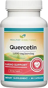 Gezonde routebeschrijving Quercetine Supplement - 1.000 mg/Serving, 90 Vegan Capsules for Cardiovascular Health (30-Day Supply)