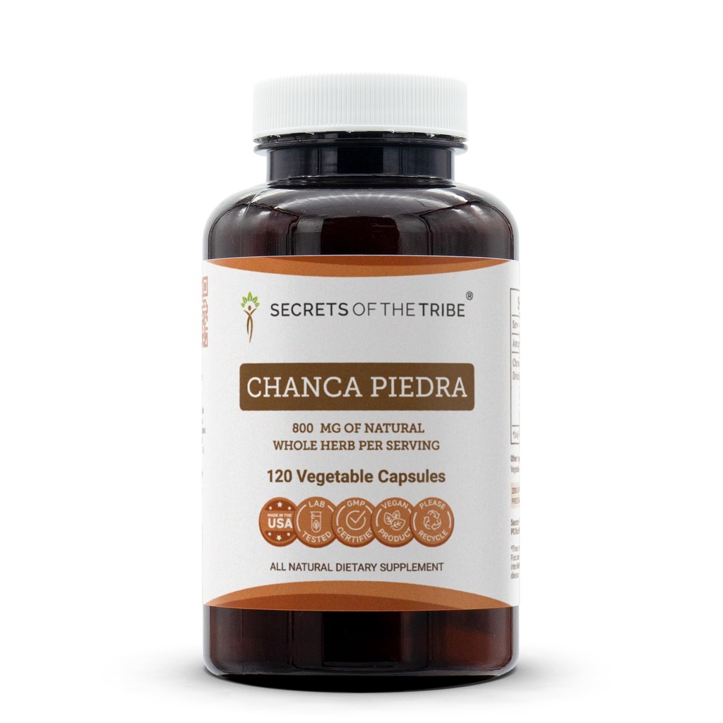 Secrets of the Tribe Chanca Piedra 120 Capsules, Made with Vegetable Capsules and Chanca Piedra (Phyllanthus niruri) Dried Herb (120 Capsules)