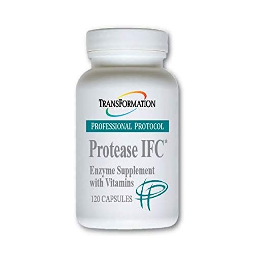 TRANSFORMATION THE GENESIS OF GOOD HEALTH Enzyme Protease IFC Enzyme Supplement, Natural Support for Muscle & Fatigue, with High Rich Vitamin A, E, C, Zinc, & Selenium, Non-GMO, 120 Capsules