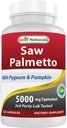 Best Naturals Saw Palmetto 10:1 Extract Prostaat Supplementen voor mannen - 120 Capsules - Gemaakt met Pygeum Bark 4:1 Extract & Pompoenzaadpoeder