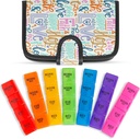 Vive Weekly Pill Organizer 4 keer per dag - 7 dagen Pillenboxen voor Morgen, Middag, Avond, Nacht - Extra Grote Geneeskunde, Vitamine & Supplement Dispenser met Premium Lederen Case