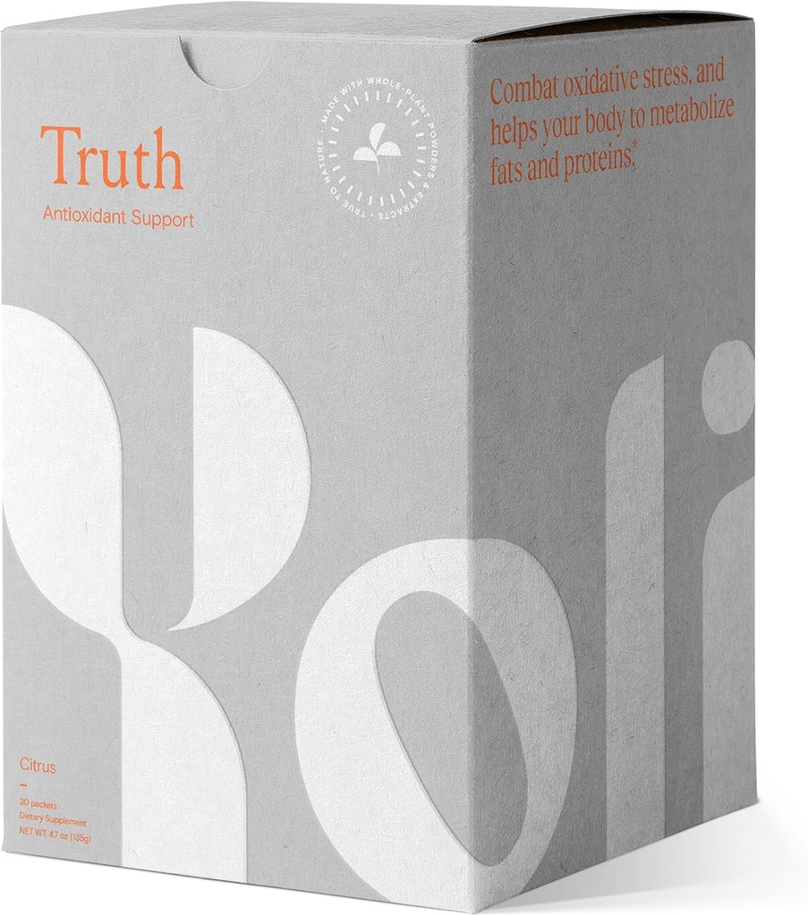 Yoli® Truth Antioxidant en Immune Support Supplement met vitamine C, botanische producten, supervruchten en mineralen - Citrus, 30 Packets