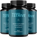(3 Pack) Tstrive for Men - Official T Strive Pills for Men Advanced Formula Support for Maximum Strength, All Natural Ingredients Vitamins for Overall Health & Wellness, 180 Capsules for 3 Months
