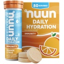 Nuun Immunity Electrolyte Tablets with Vitamin D, C, E, & A, Ginger, Vlierbes, Magnesium & 4 Other Essential Electrolytes, Vegan, Orange Citrus, 8 Pack (80 Servings Total)