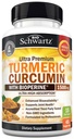 Kurkuma Curcumine met Black Pepper Extract 1500mg - Hoge Absorptie Ultra Krachtige Kurkuma Supplement met 95% Curcuminoïden en BioPerine - Niet GGO Tumerische Capsules voor gezamenlijke ondersteuning - 45 Capsules