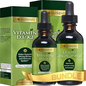 Go Nutriënts Liquid Vitamin D3 with K2 (MK-7) & Liquid Chlorofyl 