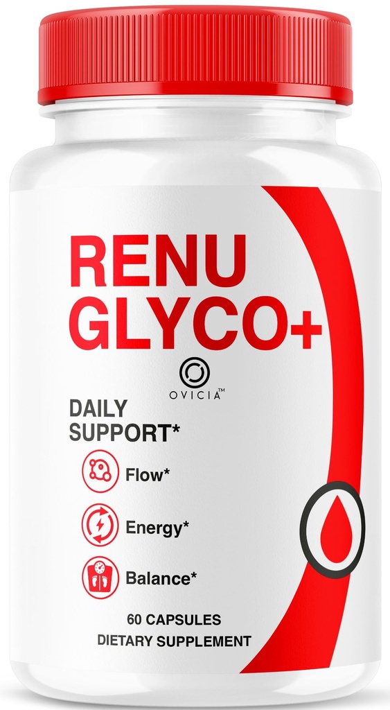Renu Glyco Capsules - Official RenuGlyco Pills Advanced Premium Formula Support Maximum Strength, All Natural Ingredients Vitamins for Overall Health & Wellness, 60 Capsules for 1 Month