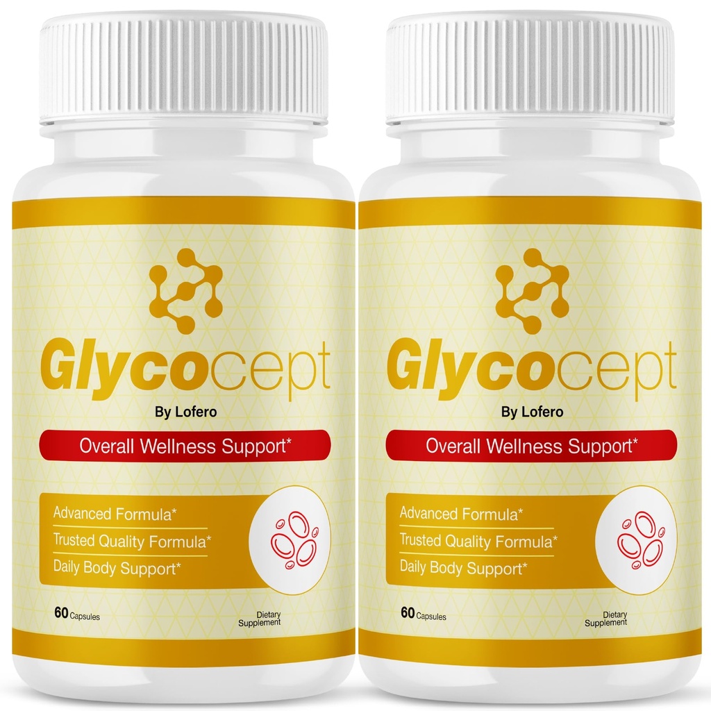 (2 Pack) Glycocept Capsules, Glyco Cept Supplement Pills Advanced Maximum Strength, Blood Health Vitamins Support Formula, Premium Natural Ingredients, Energy & Wellness Pastillas Capsulas (120 ct)