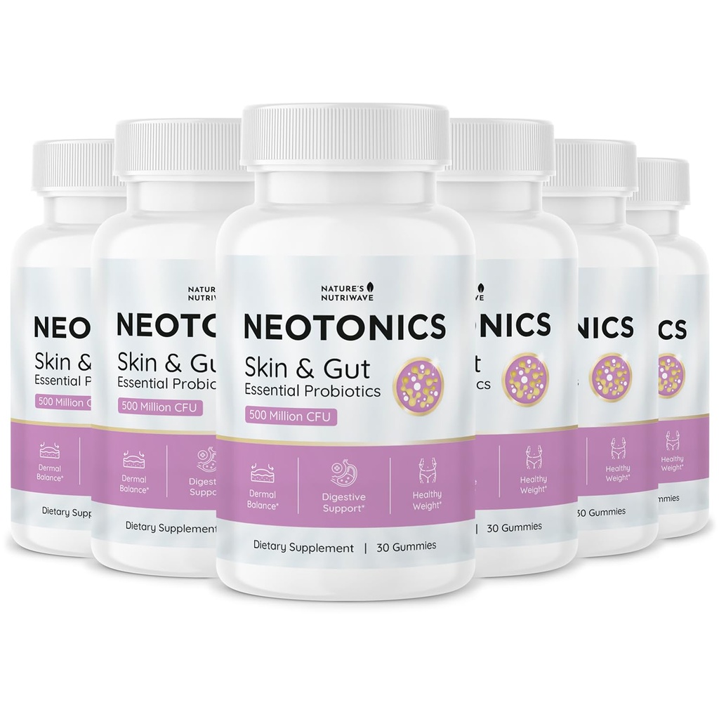 Neotonics – Probiotic Gummy with Bacillus Coagulans, Prebiotic Inulin & Botanical Blend – Non-GMO, Stimulant-Free Formula – 30 Gummies, 30 Servings, 6 Month Supply