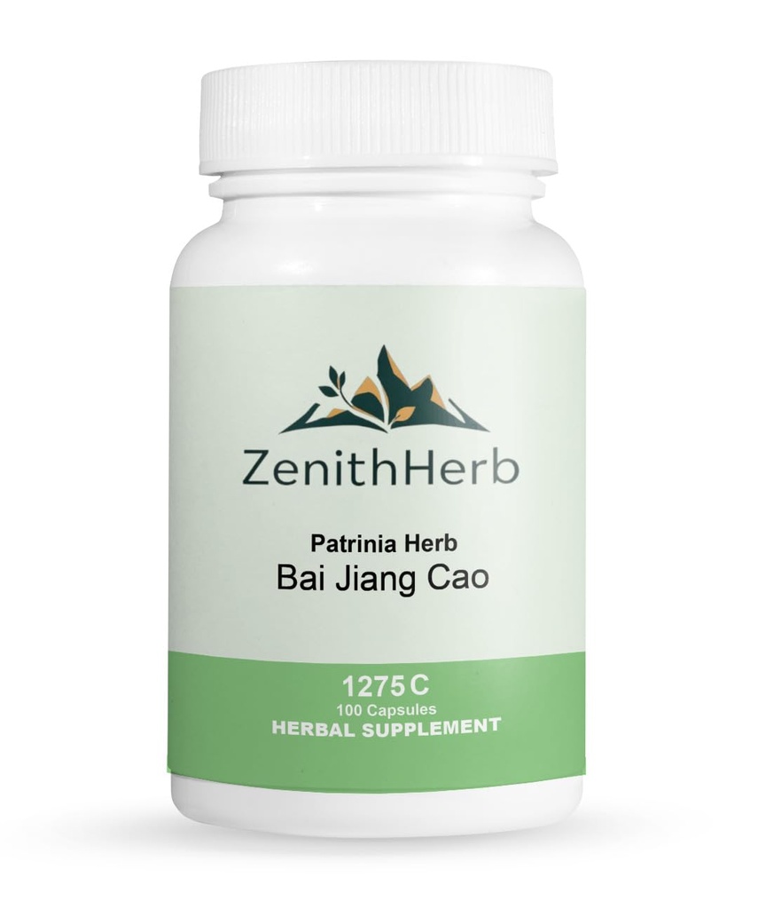 Patrinia Herb, Bai Jiang Cao, Herbal Supplement, 100 Capsules/Bottle, 2 Bottles
