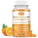 Magnesium Complex Gummies for Kids & Adults- Calm Chewable Gummies- Magnesium Glycinate, Taurate, Citrate, Malate, Supplement-Support Calm Stress Relief, Mood Vegan, Orange Flavor, 60ct