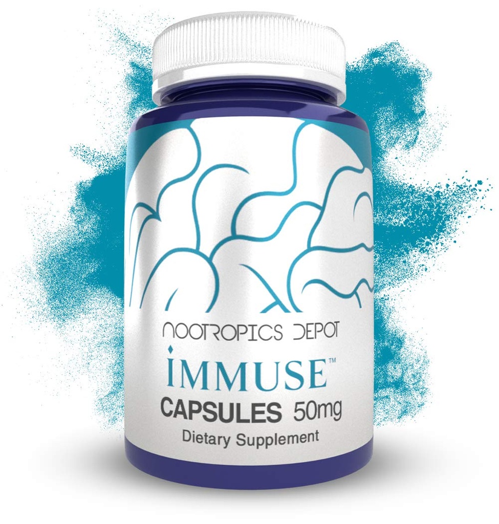Nootropics Depot Immuse Capsules | 50mg | 30 Count | Lactococcus Lactis Strain Plasma | Novel Paraprobiotic Supplement | Natural Immune Defense Support