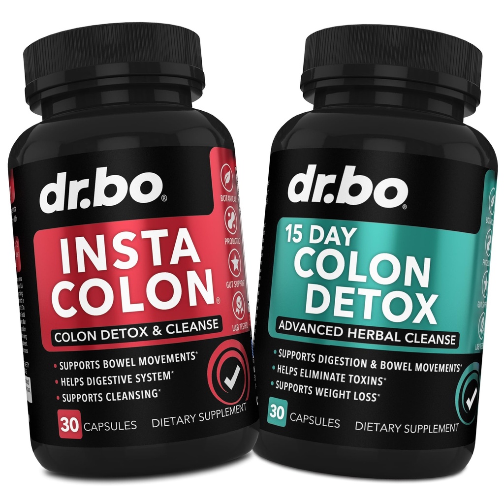 Colon Cleanser Detox Supplement Capsules - 15 Day Colon Cleanse Pills & Probiotic Herbal Cleansing - Daily Natural Bowel Movement Supplements for Intestinal Stomach Bloating Digestive Gut Support