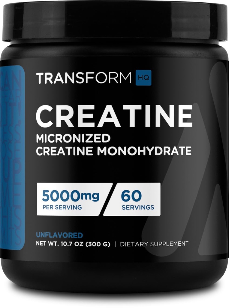TransformHQ Creatine Monohydraat Poeder (60 porties) Ongearomatiseerd - 5000mg per portie