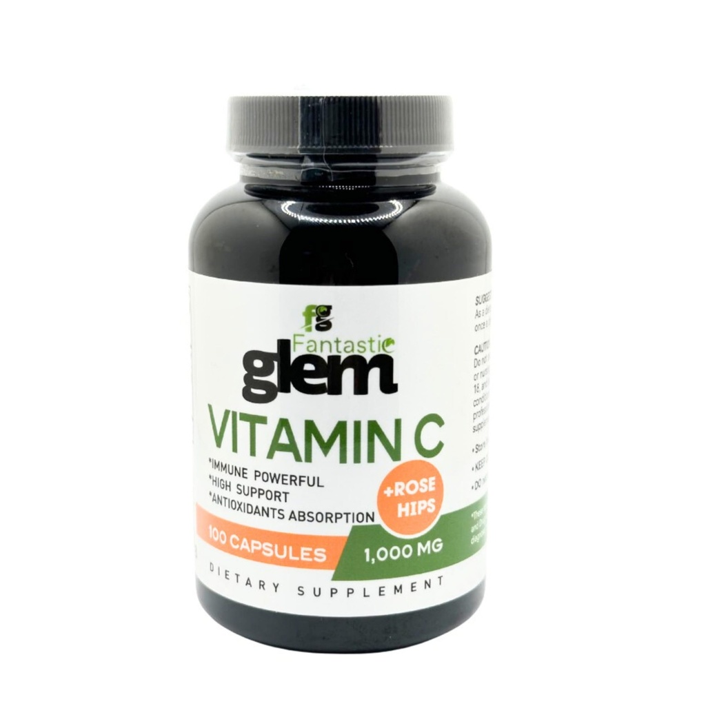 Vitamin C 1000mg Capsules - Dietary Supplement for Immune Support, Antioxidants Absorption, and Joint Health, High Potency Formula - 100 Count, 1000mg