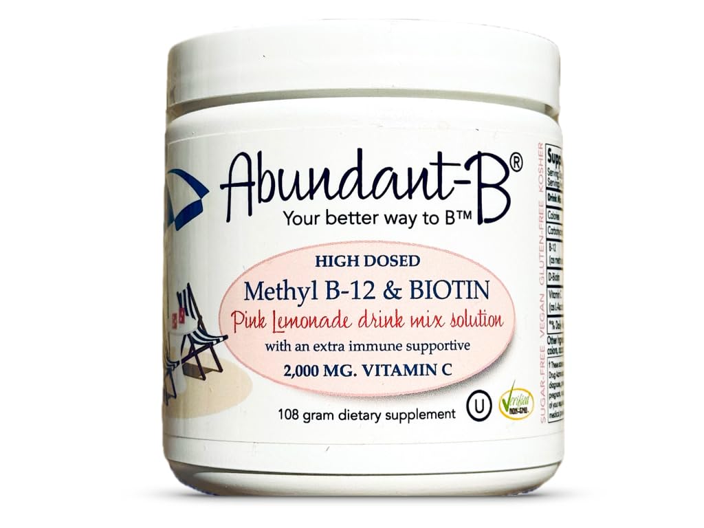 Voldoende-C Abundant-B High-Dose Methyl B-12 en Biotin Pink Limonade Energy Drink Mix Solution - Flavor w/Function in Elke verfrissende slok!