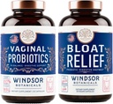 WINDSOR BOTANICA Bloat Relief Probiotic met Enzymen en Vaginale Probiotica - Digestief en Vaginaal Health Bundle