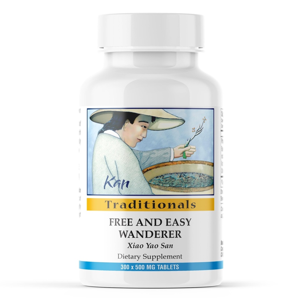 Kan Herb Company Free and Easy Wanderer Tablets – Traditional Chinese Herbal Blend with Bupleurum & Dong Quai to Support Liver Qi Balance & Digestive Harmony, Xiao Yao San Formula, 300 Tablets
