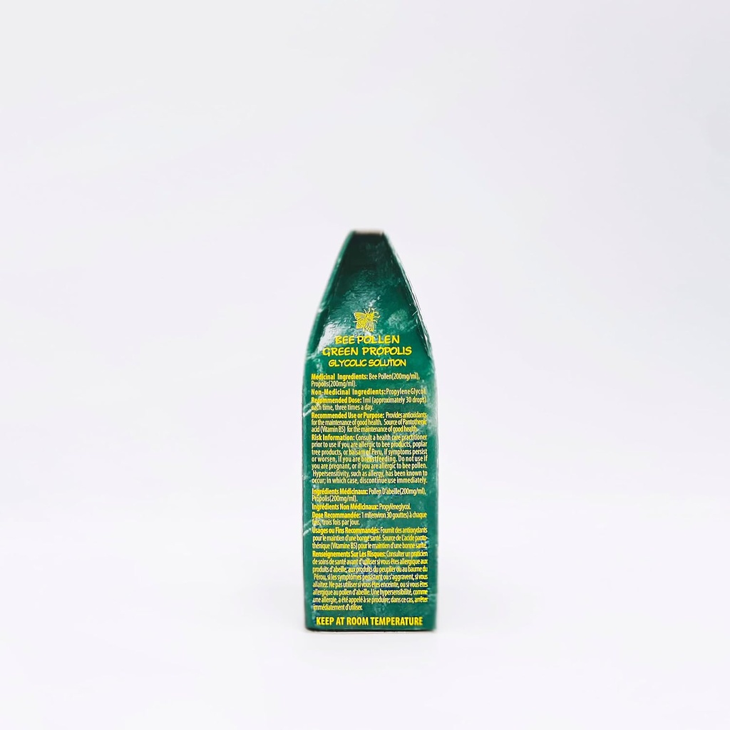 Officiële distributeur - 1 fles Apiario Silvestre Bee Pollen & Brazilië Green Bee Propolis Liquid - Glycolic Extract-Niet Alcoholisch, Wasvrij, Suikervrij