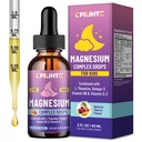 Kids Magnesium Liquid Drops-Magnesium Glycinate Liquid for Kids Supplement-w/L-theanine, Omega-3, Vitamin B6, D3 - for Sleep, Relaxation, Brain, Bones - Cherry Flavor, 2 Fl Oz