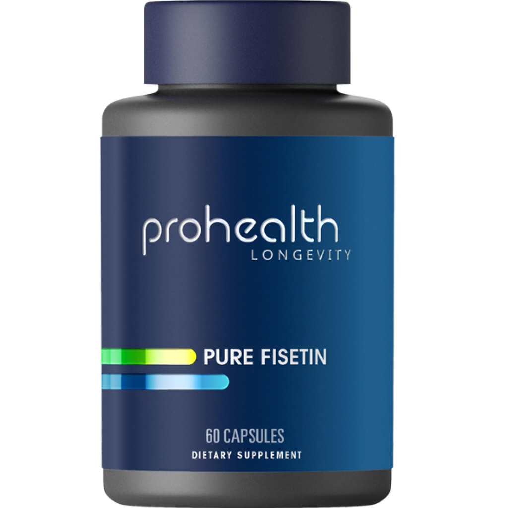 ProHealth Pure Fisetin Supplement 250mg | 60 Capsules | Ultra Pure Natural Fisetin for Healthy Aging, Cellular Support & Brain Health | Triple 3rd Party Tested | GMP Manufactured in the USA