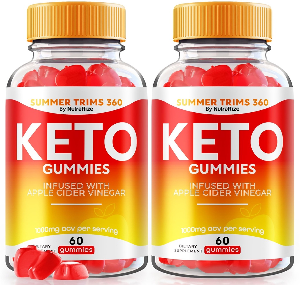 (2 Pack) Summer Trims 360 Keto Gummies, Summer Trims 360 Advanced ACV Weight Loss Supplement, All Natural Formula Apple Cider Vinegar 1000mg, Keto + ACV Vitamins, SummerTrims 360 Reviews (120 Gummies)