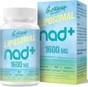 1600 MG Liposomal NAD+ Supplement, NAD+ Boosting Supplement, Superior Absorptie, Vitamine B3 voor Veroudering Veroudering, Duurzaamheid, Energie, Reparatie, Niet-GMO, 60 Softgels