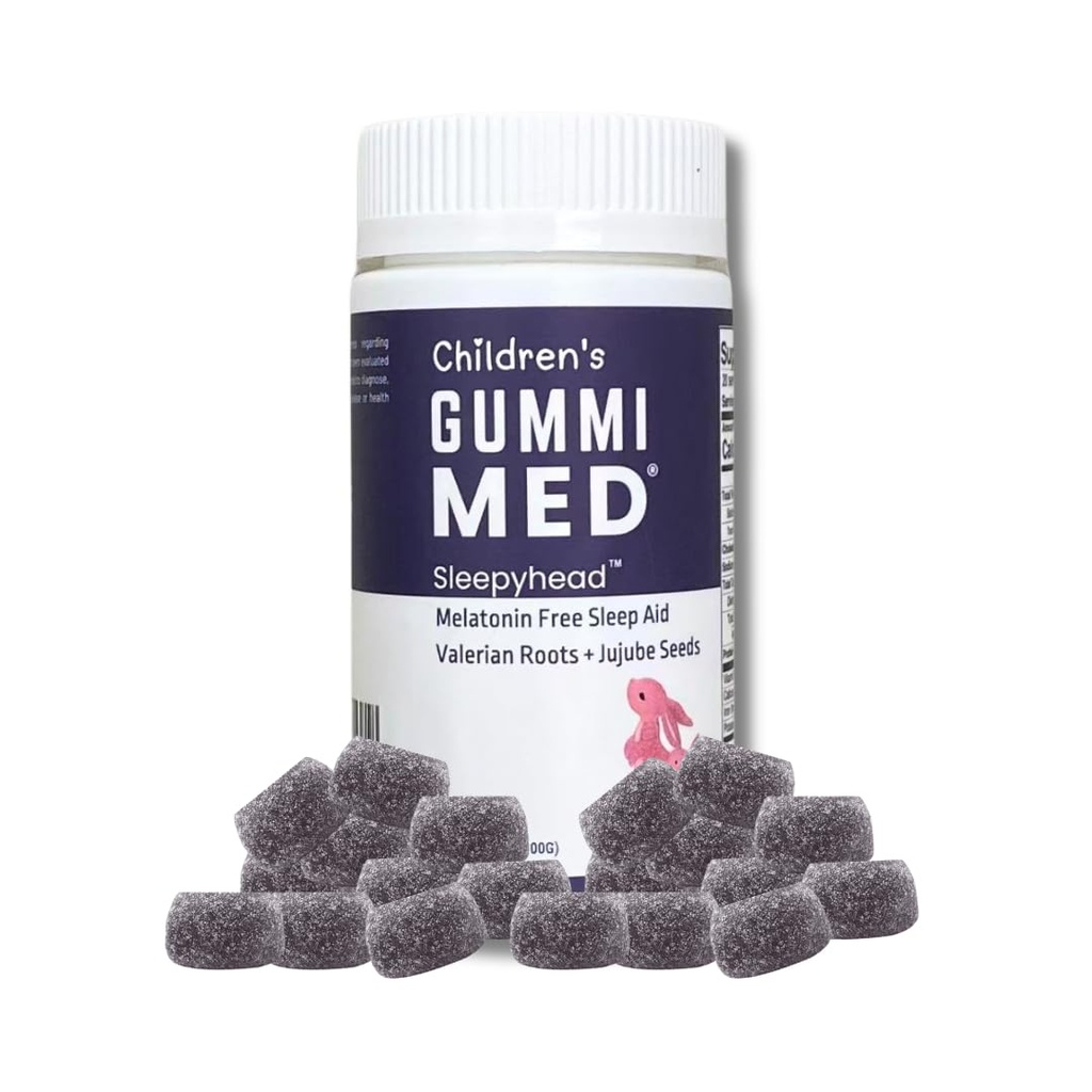 SGC GummiMED Children's Sleepyhead – Melatonin-Free Sleep Gummies | Herbal Blend Sleep Supplement | Valerian Root & Wild Jujube | Sleep Aid for Kids