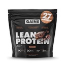 Gains in Bulk Lean Grass Fed Whey Protein Powder with Collagen Peptides, Gluten Free, 20 G Protein & 5 G Collagen, Plant Enzymes to Support Digestion, Natural Ingredients, Brownie Flavor, 27 Servings