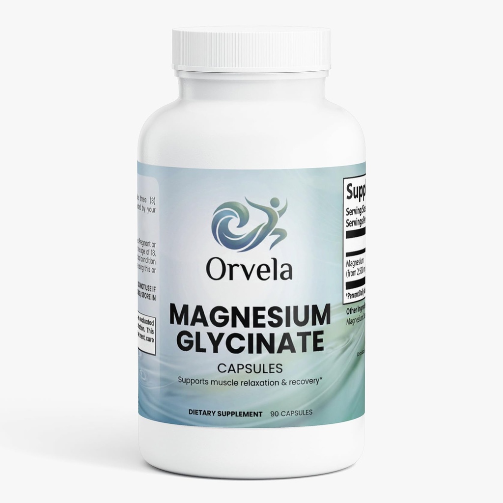 Magnesium Glycinate 275mg - Supports Muscle Relaxation - High Absorption Formula - 90 Capsules