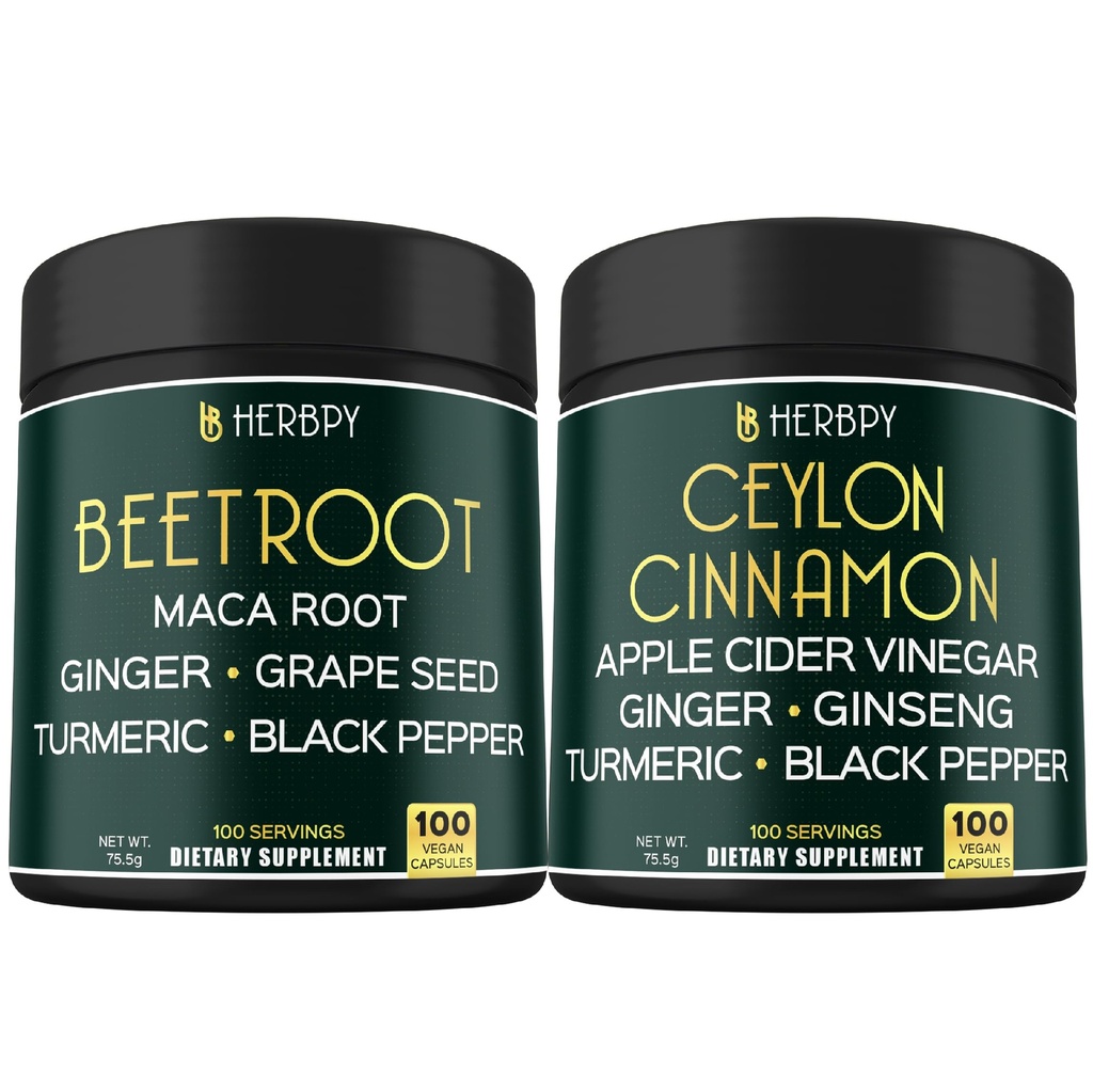 Bundel 6in1 Beetwortelcapsules & 6in1 Premium Ceylon kaneelsupplementen