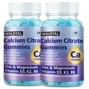 Calcium Citrate Gummies, Calcium 1200mg with Vitamin D3, B6, B12, Magnesium Zinc Calcium Supplements for Women and Men, Support Bone & Muscle Health, 120 Chews Blueberry Flavor