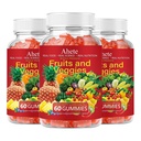 Fruit and Veggies Supplement, Vitamin A C E with 30+ Super Green Supplement for Women, Men and Kids, 60 Gummies, 30 Day Supply