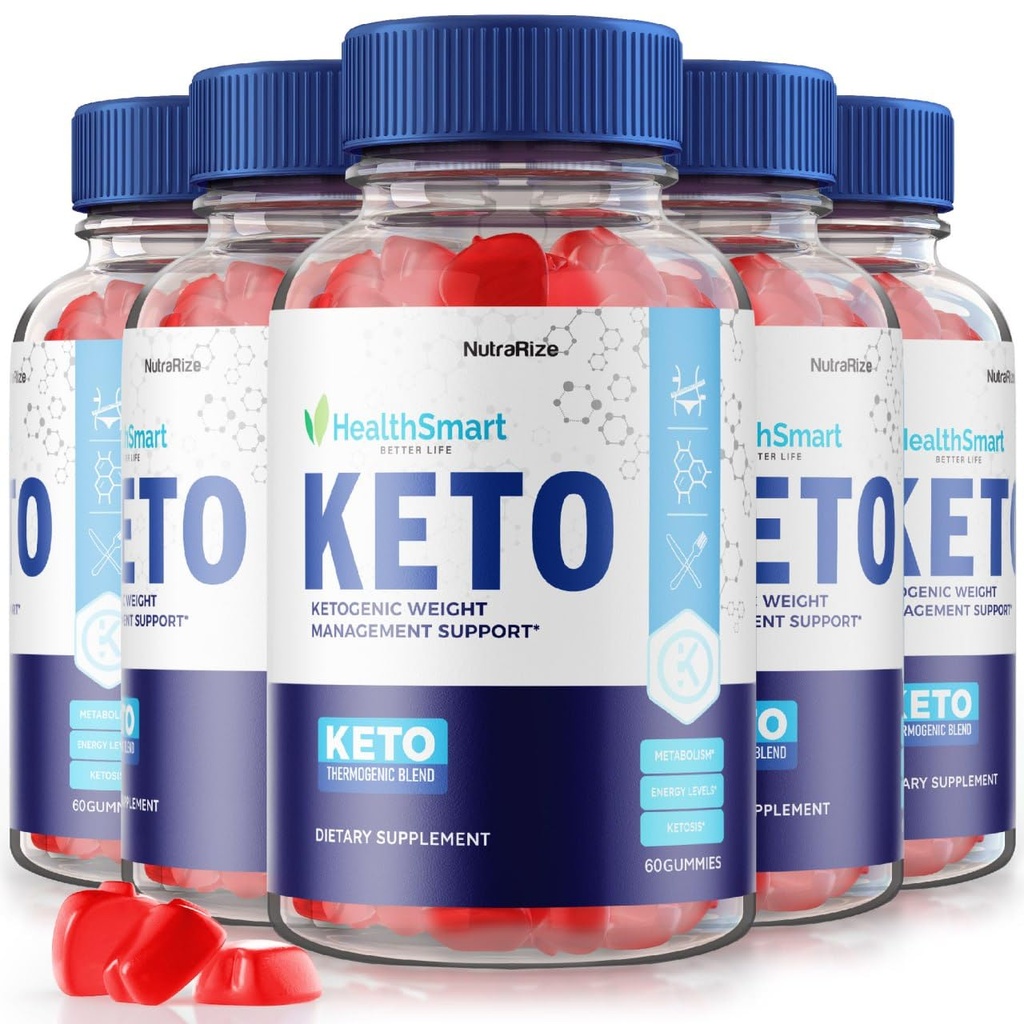 NutraRize (Pack of 5 HealthSmart Keto Gummies for Advanced Weight Loss, Maximum Strength Supplement, Reviews (300 Gummies)