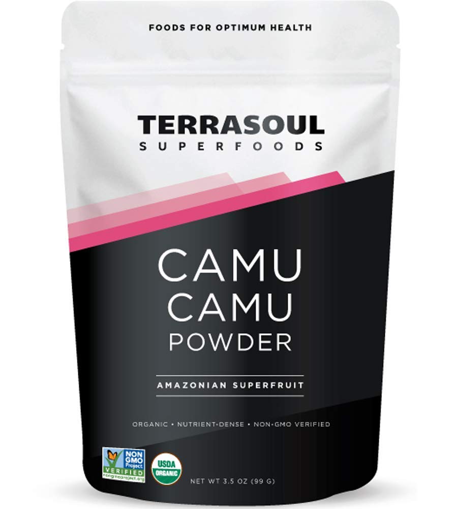 Terrasoul Superfoods Biologische Camu Camu Poeder, 3.5 Oz, Amazone Superfruit voor Immune Ondersteuning, Smoothie Boost, en Vitamine C Antioxidant-Rich Recepten