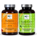 NEW NORDIC Joint & Digestion Support Bundle, Turmeric Curcumin Gummies Supplement Plus Apple Cider Vinegar Gummies with the Mother