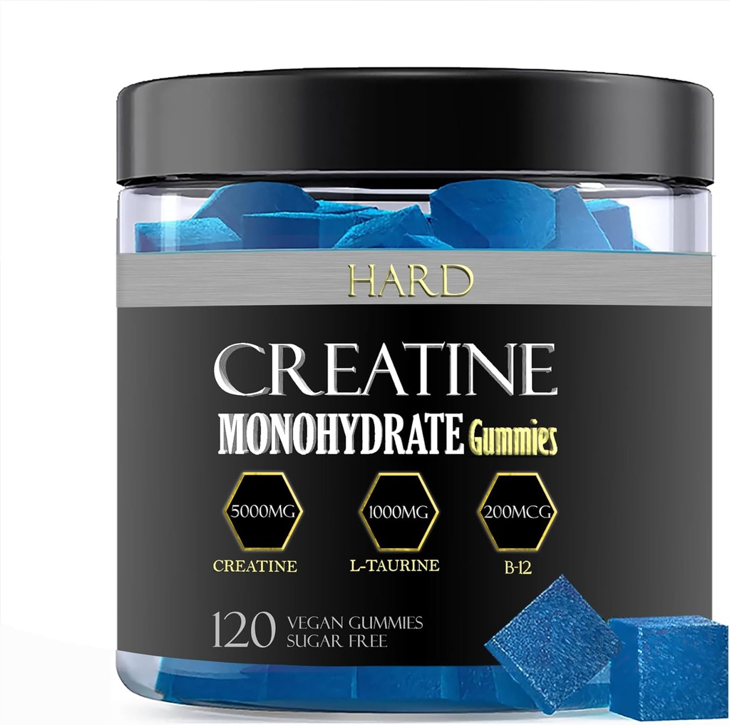 Generieke Creatine Monohydraat Gummies-Creatine Gummies voor mannen & Women-Creatine Chews-Creatine Preworkout-Muscle Growth-Flavored Creatine-Sugar Free-Vegan