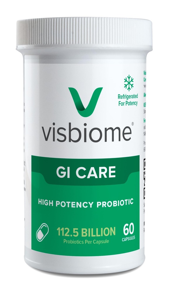Visbiome® GI Care - High Potency Probiotic - 112,5 miljard CFU Live Probiotics, Original De Simone Formulatie, Made in USA, 60 Capsules.