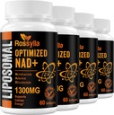 1300 MG Liposomal NAD+ Supplement  Effetief Boosten NAD+ Supplement voor Veroudering Defese, Cellular Energy, Levensduur 240 Tel.