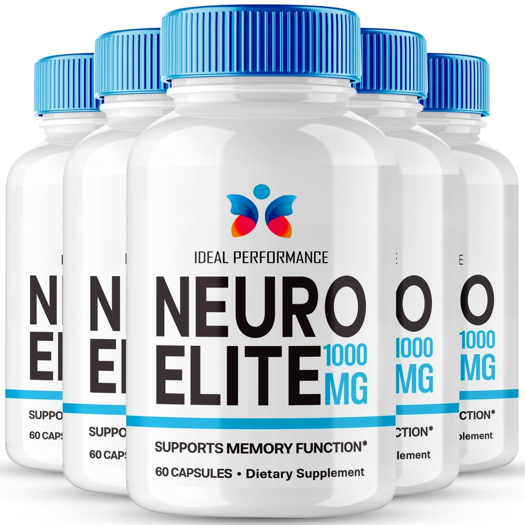Neuro Elite Capsules, Official Neuro Elite Brain & Memory Supplement Pills, Advanced Nootropic Pills Brain Health Support, All Natural NeuroElite Cognitive Health & Function Reviews (5 Pack)