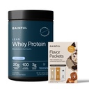 Gainful Lean Whey Protein Powder & Sweet Treat Flavor Bundle, 20g Protein, Supports Lean Muscle, Metabolism, and Satiety, with Green Tea Extract, & Digestive Enzymes,14 Servings + 14 Flavor Sticks