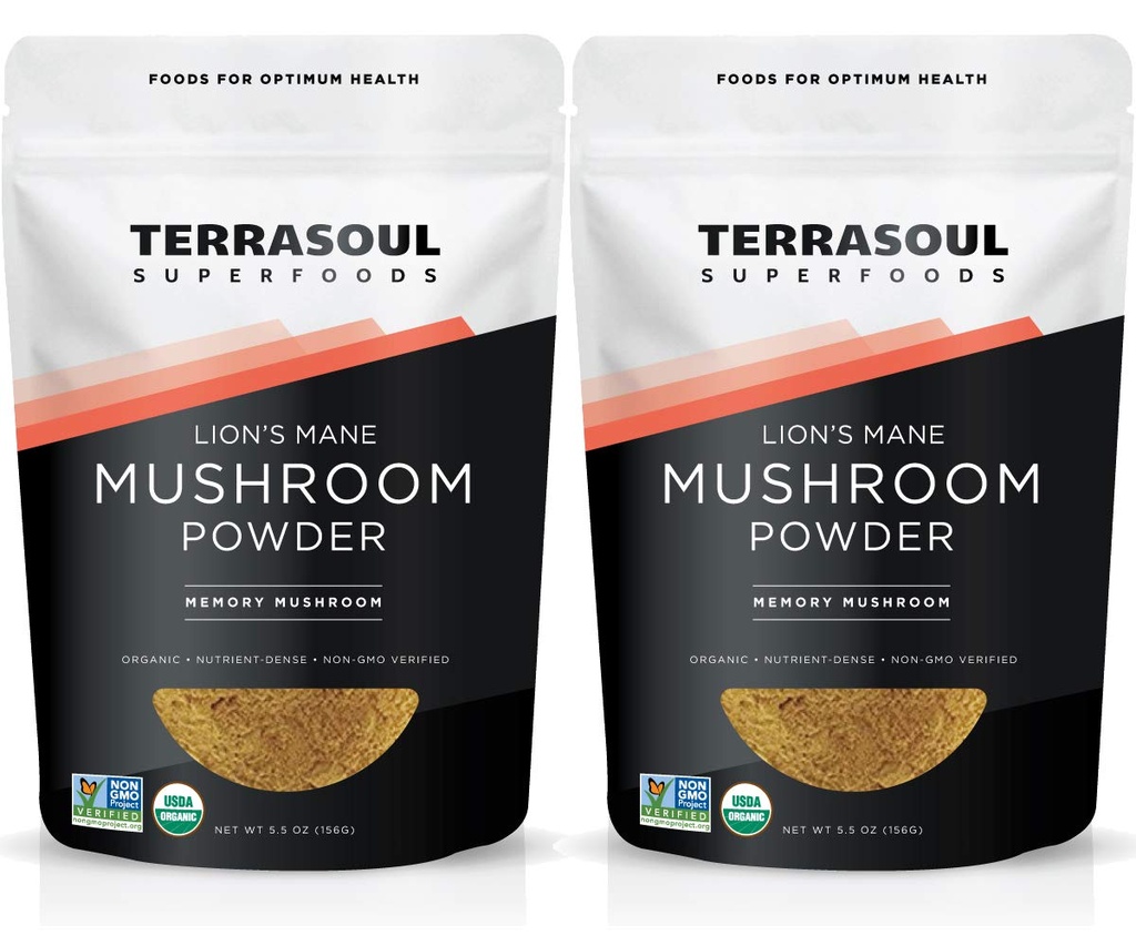 Terrasoul Superfoods Biologische Leeuw Mane Paddestoel Poeder (4:1 Extract), 11 Ounces