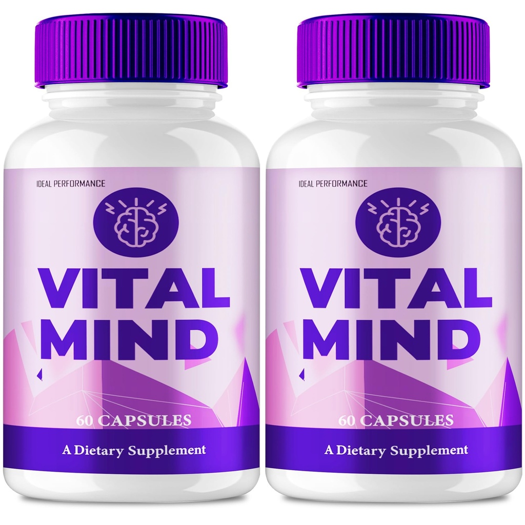 Vital Mind Capsules, Official Vital Mind Brain & Memory Supplement Pills, Advanced Nootropic Pills Brain Health Support, All Natural VitalMind Cognitive Health & Function Reviews (2 Pack)